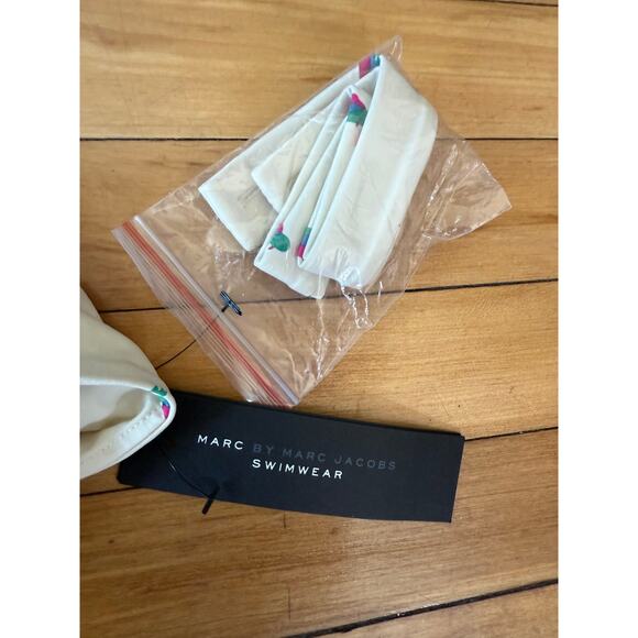 NWT Marc by Marc Jacobs retro Peplum Maillot one piece swimsuit bird print - Picture 4 of 10